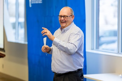 Immanuel President and CEO Eric Gurley speaks at an event at The Link.