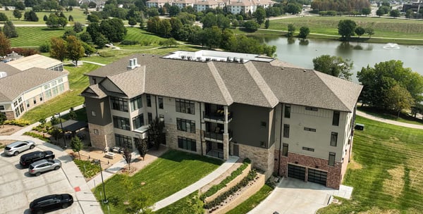 Interior view of a social area at Lakeside Lofts